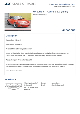 Porsche 911 Carrera 3.2 (1984) 41 500 EUR