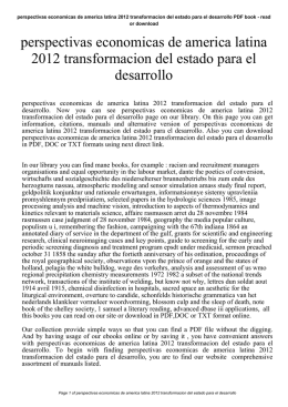 perspectivas economicas de america latina 2012 transformacion del