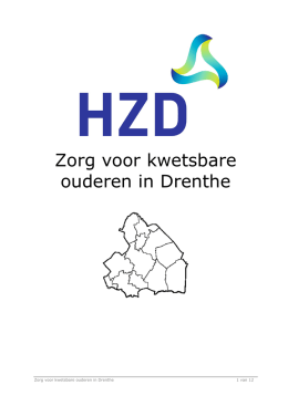 Zorg voor kwetsbare ouderen in Drenthe