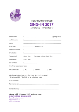 SING-IN 2017 - Heel Vocaal