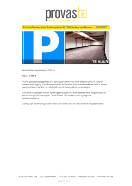 Provas - Parking/Opslagruimte Boshovestraat 91_2100 Antwerpen