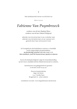 Fabienne Van Puymbroeck - Begrafenissen De Clerck