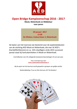 Open Bridge Kampioenschap 2016 - 2017