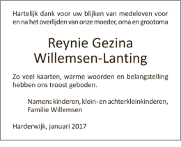 Reynie Gezina Willemsen
