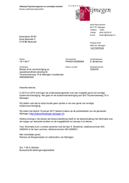 18-1-2017 Besluit ernst verontreiniging en spoedeisendheid