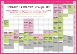 LESSENROOSTER 2016-2017 (versie jan. 2017)