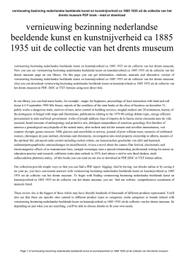 vernieuwing bezinning nederlandse beeldende kunst en