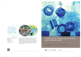 Insights into the complex issue of recycling plastic packaging waste