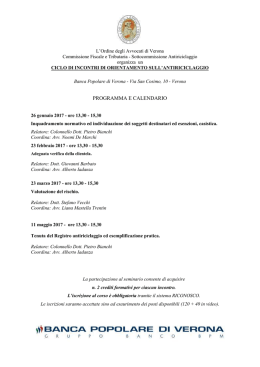 programma e calendario - Ordine degli Avvocati di Verona