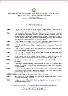 A14 decreto graduatoria Lombardia 2