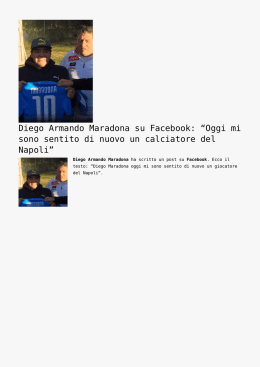 Diego Armando Maradona su Facebook