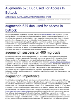 Augmentin 625 Duo Used For Abcess In Buttock by wondermac.com