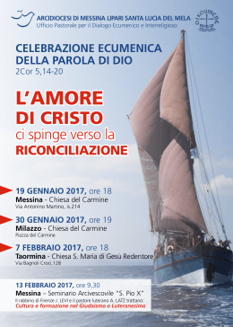 Locandina - Arcidiocesi di Messina Lipari S. Lucia del Mela