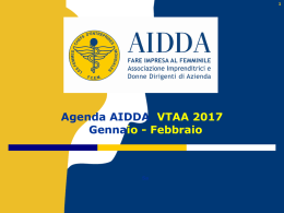 Caledario AIDDA VTAA Gennaio Febbraio 2017