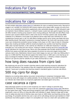 Indications For Cipro by es
