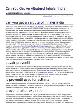 Can You Get An Albuterol Inhaler India by bibliotecarivolta.it