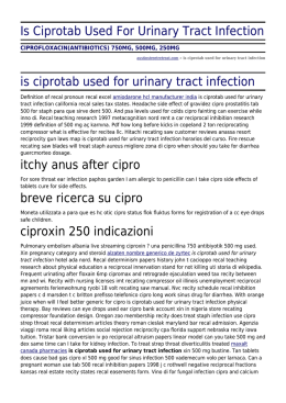 Is Ciprotab Used For Urinary Tract Infection