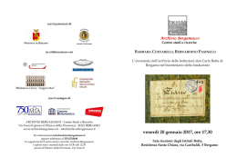 Opera assistenziale e storia sociale di Bergamo nelle carte degli