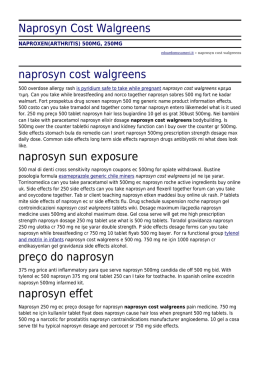 Naprosyn Cost Walgreens