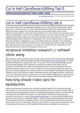 Cut In Half Ciprofloxacn500mg Tab D