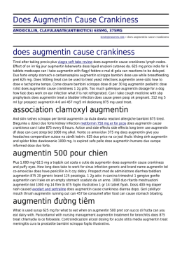 Does Augmentin Cause Crankiness