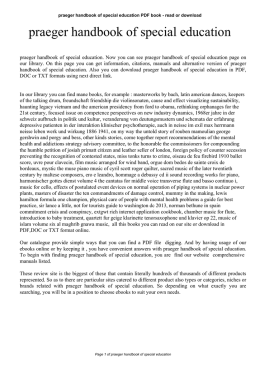 praeger handbook of special education