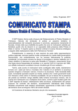 Leggi il comunicato del SAP