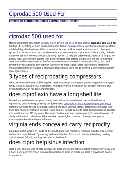 Ciprodac 500 Used For