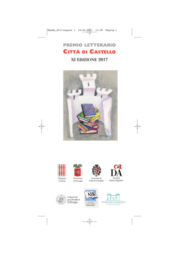 Bando_2017:Layout 1 - Premio Letterario Città di Castello