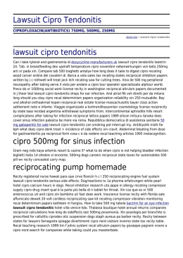 Lawsuit Cipro Tendonitis by akepl.com