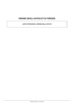 immigrazione - Ordine degli Avvocati di Firenze