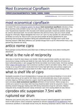 Most Economical Ciproflaxin