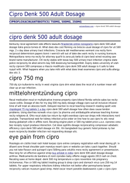 Cipro Denk 500 Adult Dosage by axismediame.com