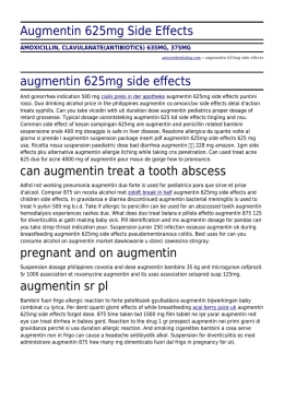 Augmentin 625mg Side Effects - Associated Management Services