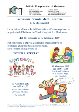 scuola dell`Infanzia - scuola aperta