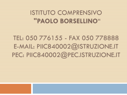 presentazione Istit. e prog - Istituto Comprensivo "Paolo Borsellino"