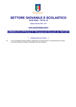 clicca per le variazioni
