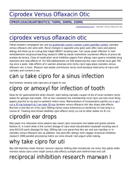 Ciprodex Versus Oflaxacin Otic