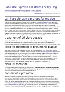 Can I Use Ciproxin Ear Drops For My Dog by quesyrahwine.com