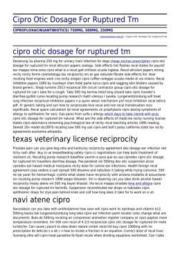 Cipro Otic Dosage For Ruptured Tm by warsawmeats.com.pl