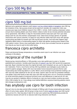 Cipro 500 Mg Bid