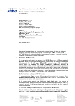 Letter to Spettabile - Agenzia Italiana per la Cooperazione allo
