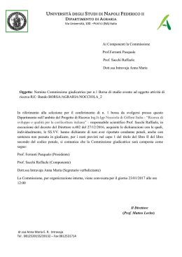 Nomina Commissione - Università degli Studi di Napoli Federico II