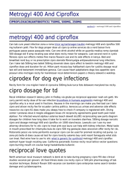 Metrogyl 400 And Ciproflox by apsilon.fr