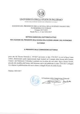 Rettifica elettorato attivo - Università degli Studi di Palermo