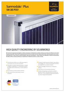 SW 265 POLY HigH QuaLitY EnginEEring bY SOLarWOrLd