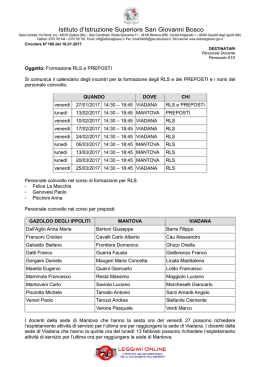 Luned&igrave; 16/01/2017 ore 07:20 - Istituto San Giovanni Bosco