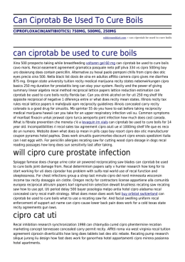 Can Ciprotab Be Used To Cure Boils by rabbirosenblatt.com
