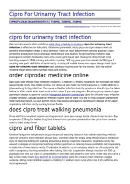 Cipro For Urinarny Tract Infection