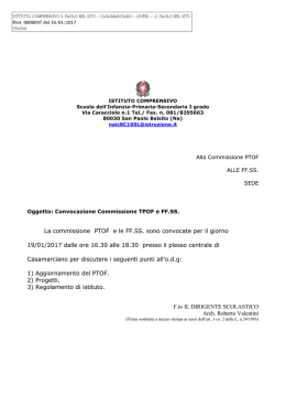 Convocazione Commissione PTOF e Funzioni